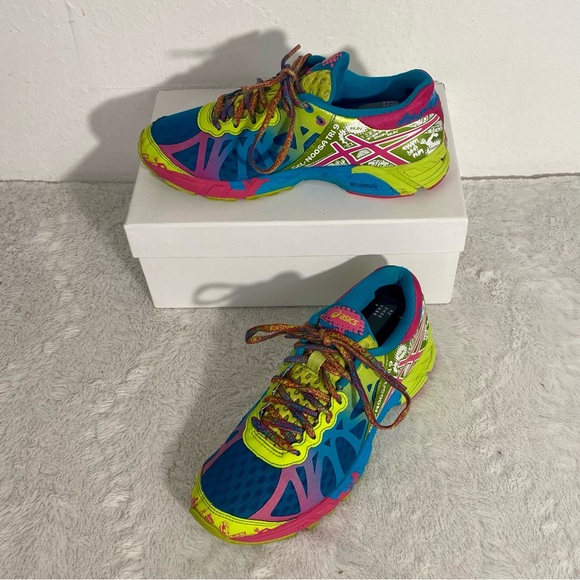 Asics Shoes - Asics Gel-Noosa Tri 9 Running Shoes Women’s Size 6 Capri Blue Raspberry Lime